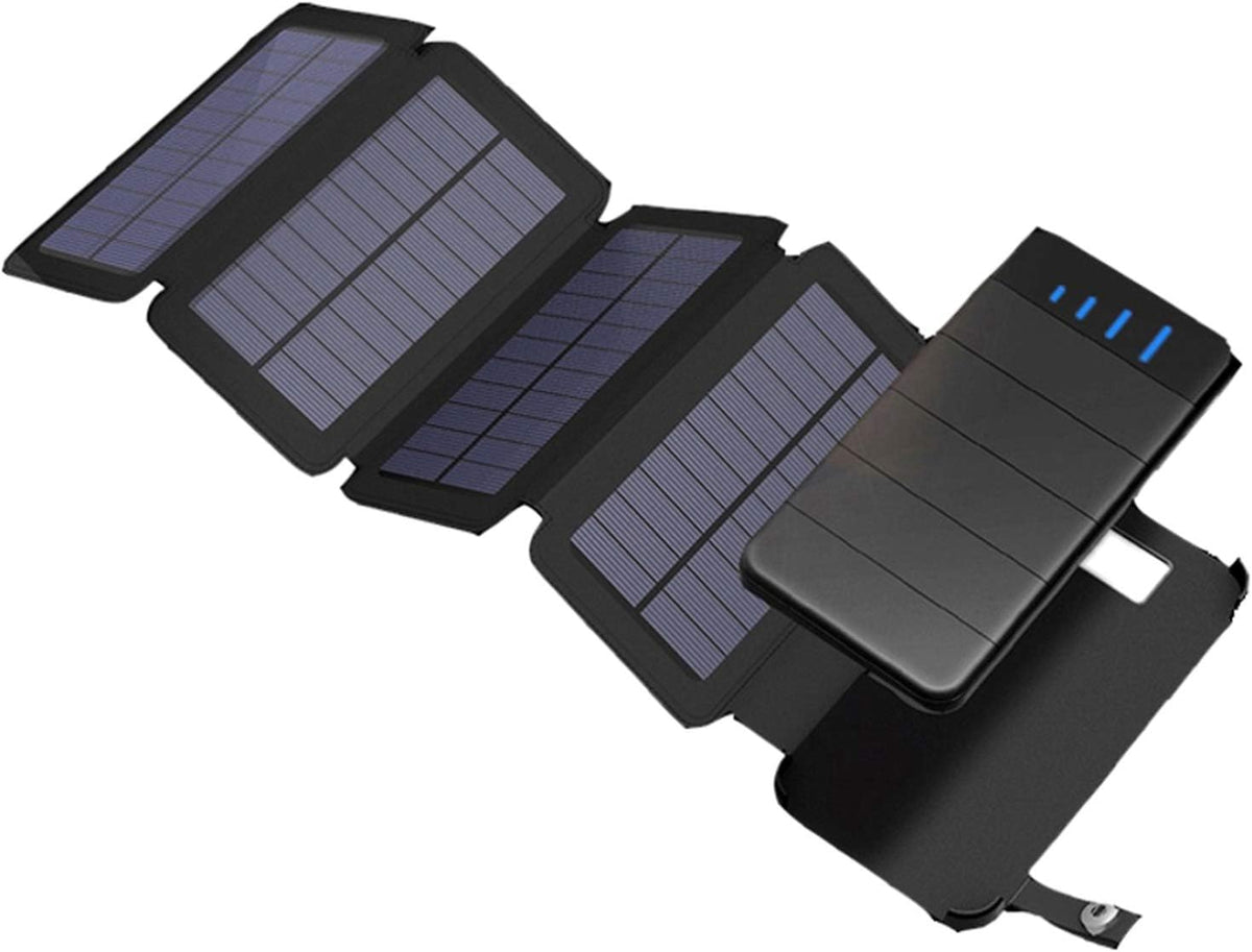 ES8000B Solar Panel 6 W 8000 mAh USB Output 2 x 5 V 2 A Splash Proof Black