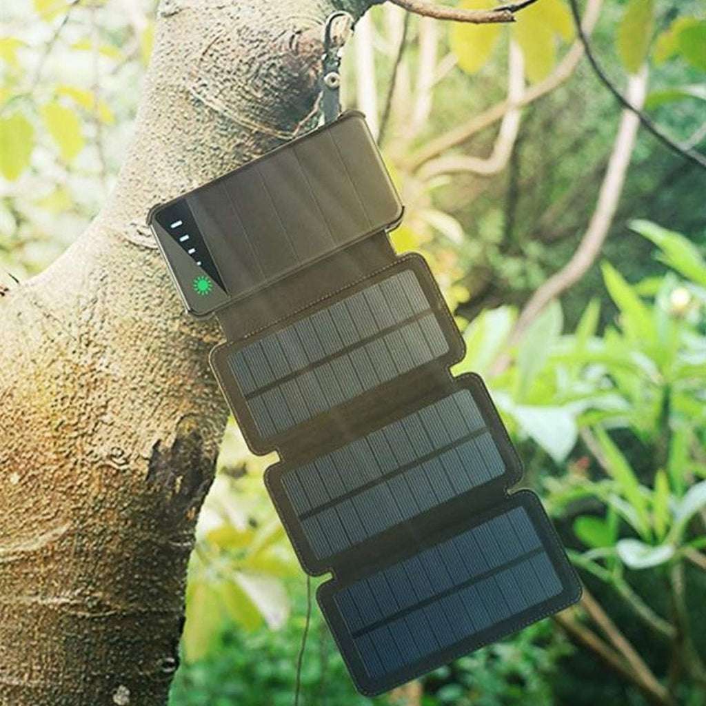 ES8000B Solar Panel 6 W 8000 mAh USB Output 2 x 5 V 2 A Splash Proof Black