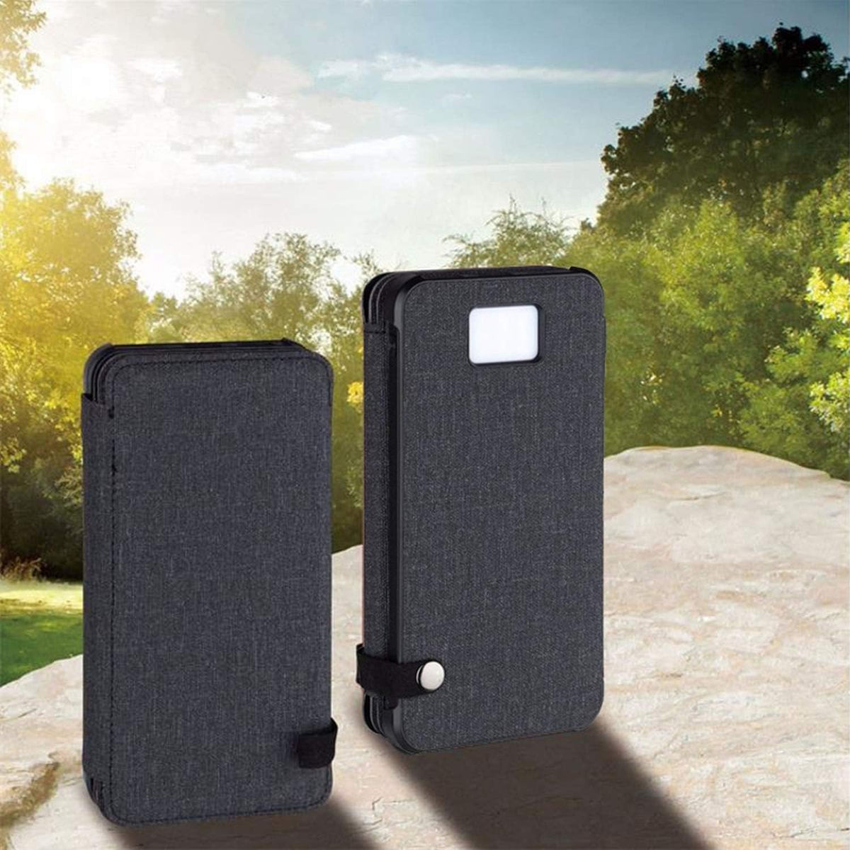 ES8000B Solar Panel 6 W 8000 mAh USB Output 2 x 5 V 2 A Splash Proof Black